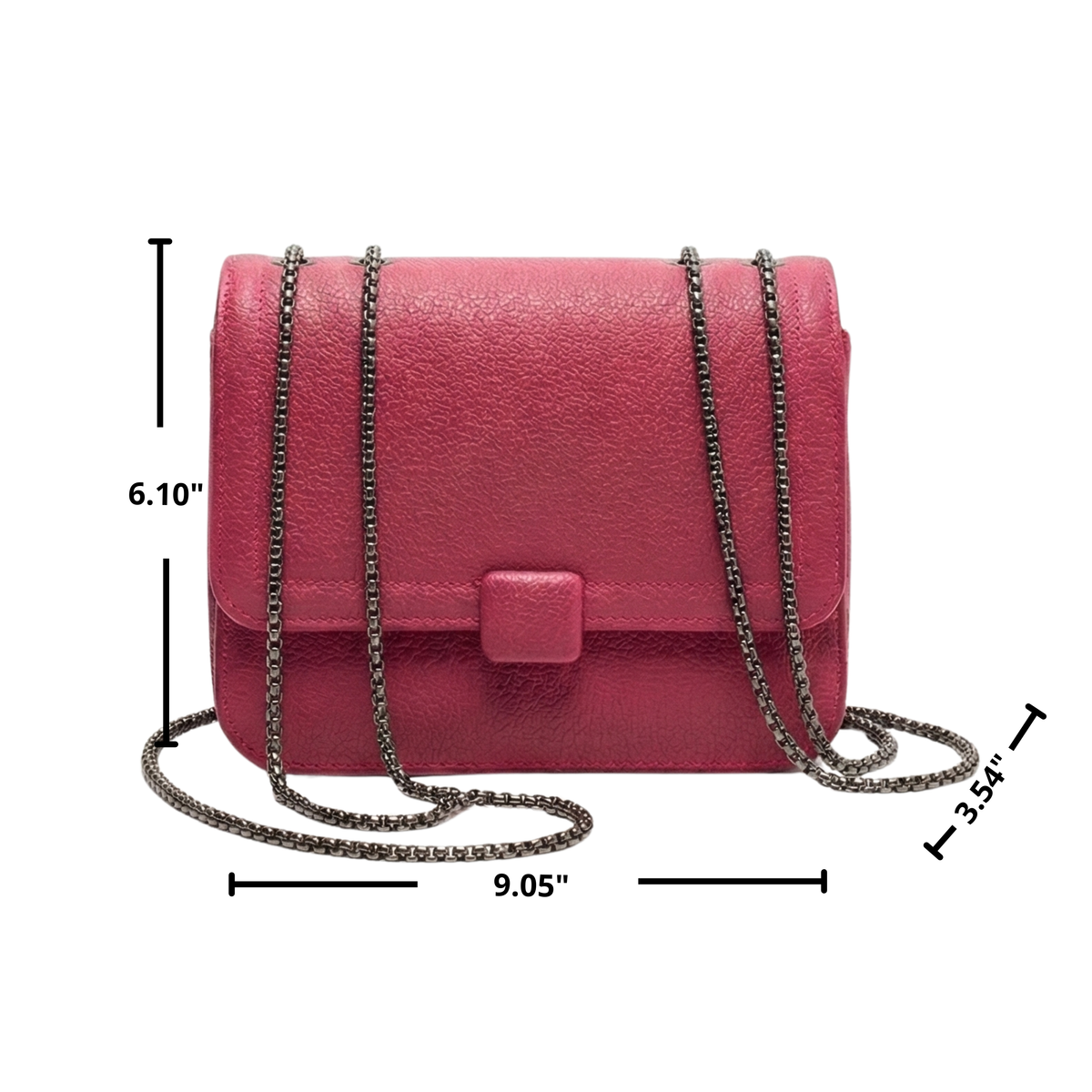 Bold Pink Flap Handbag