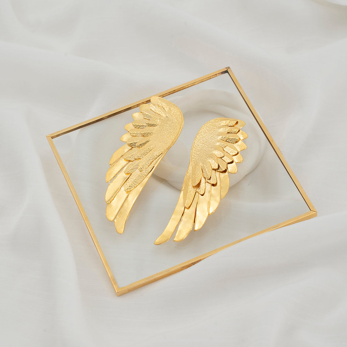 Golden Angel Wing Earrings