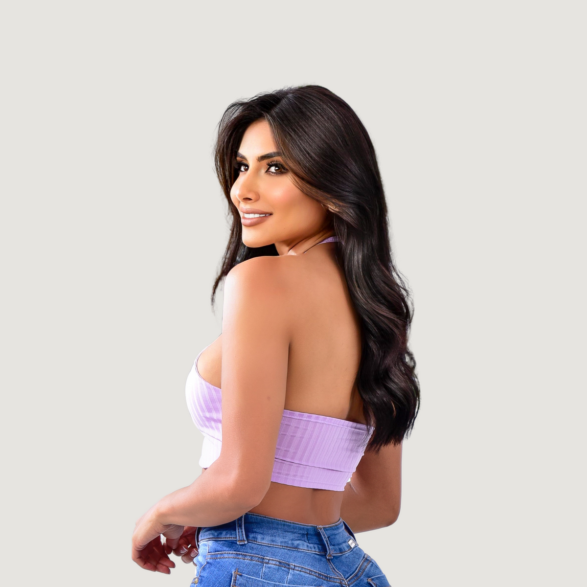Tank top with adjustable neck ties - Saida Fashion 