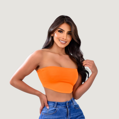 Bandeau top - full  lining- stretchy fabric - Saida Fashion 