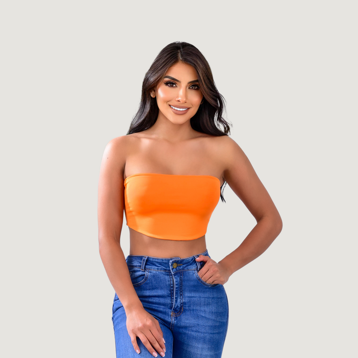 Bandeau top - full  lining- stretchy fabric - Saida Fashion 