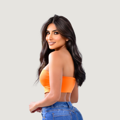 Bandeau top - full  lining- stretchy fabric - Saida Fashion 