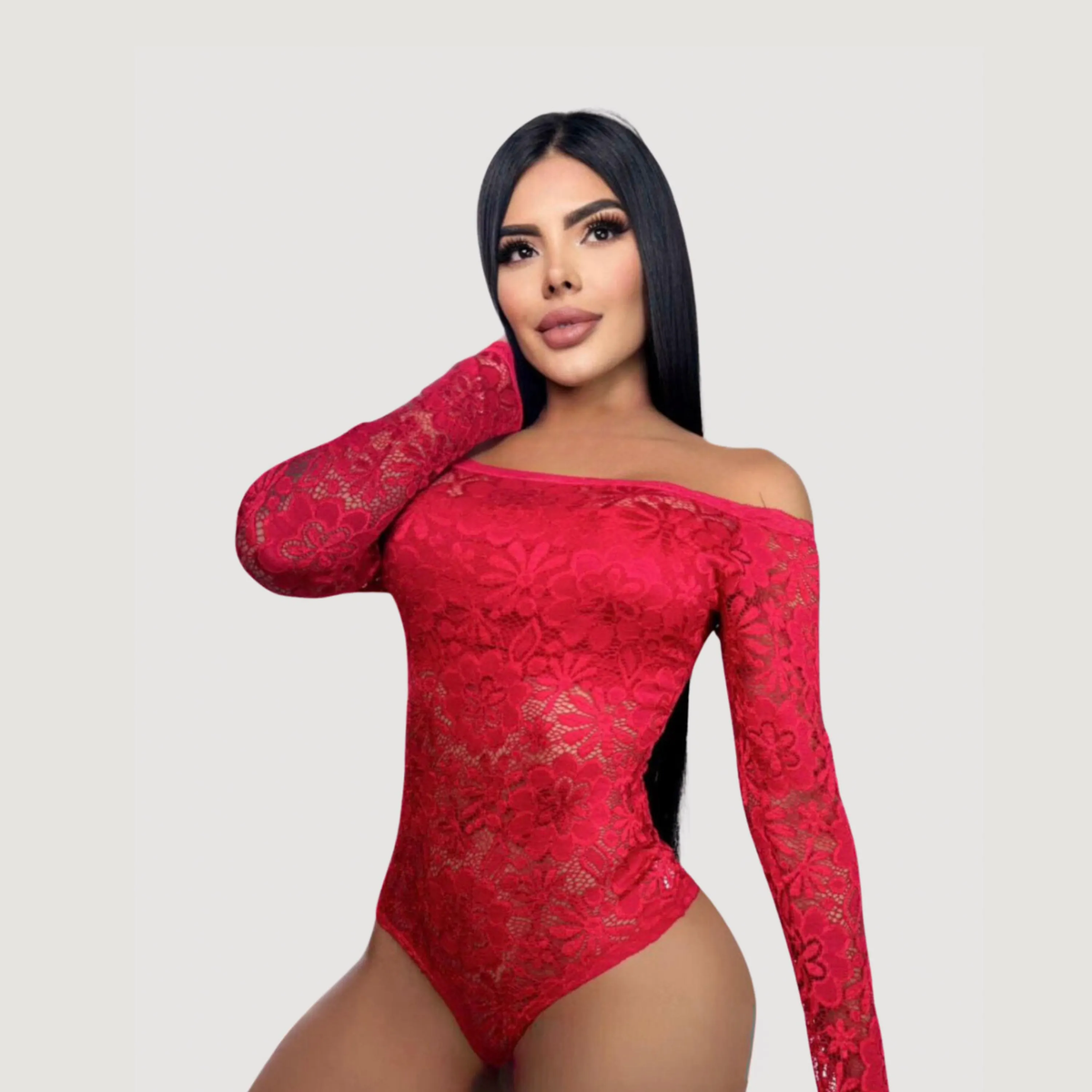 Lace Bodysuit Top - Lined Bust Style..