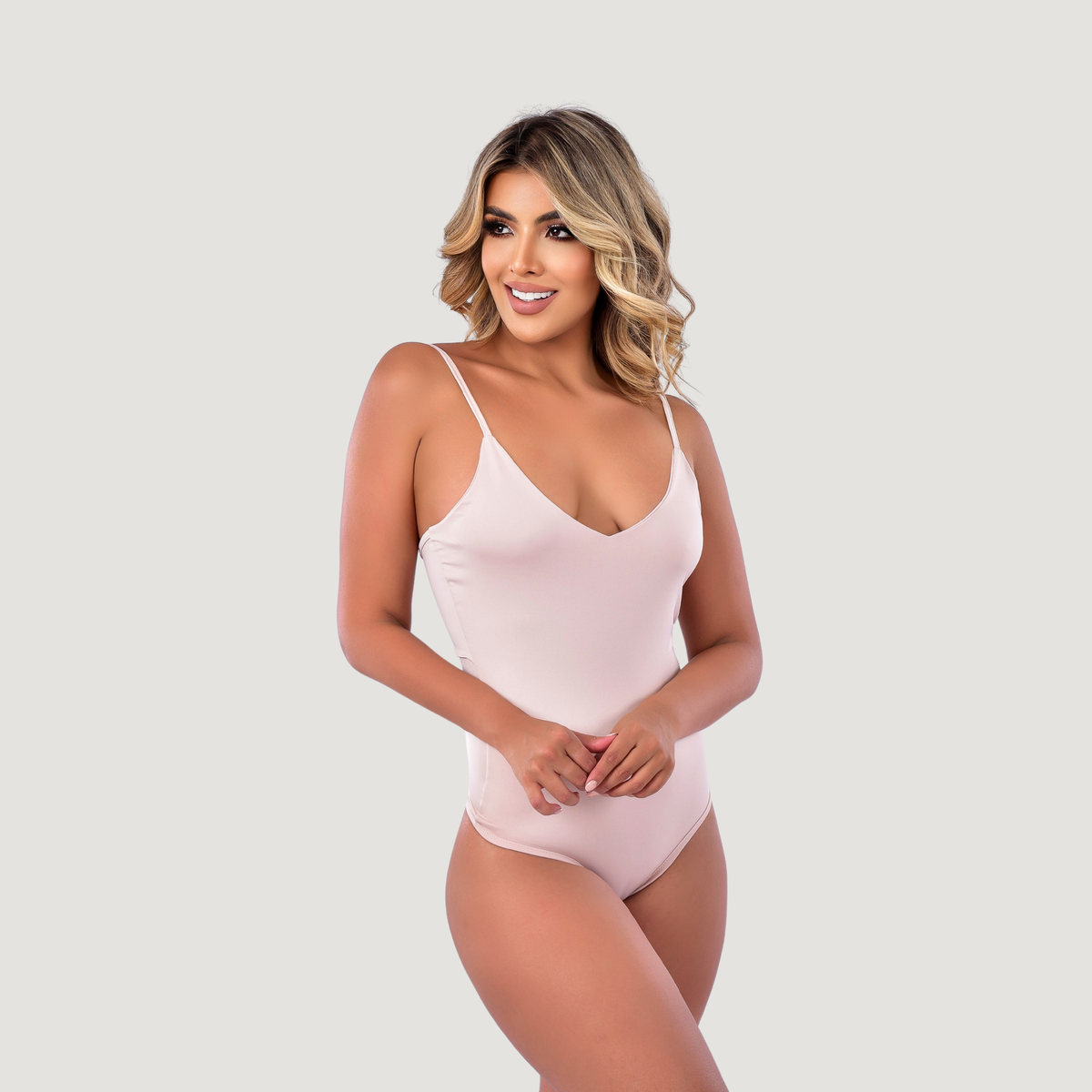 Basic Bodysuit - Double-Layer Front - Saida Fashion 