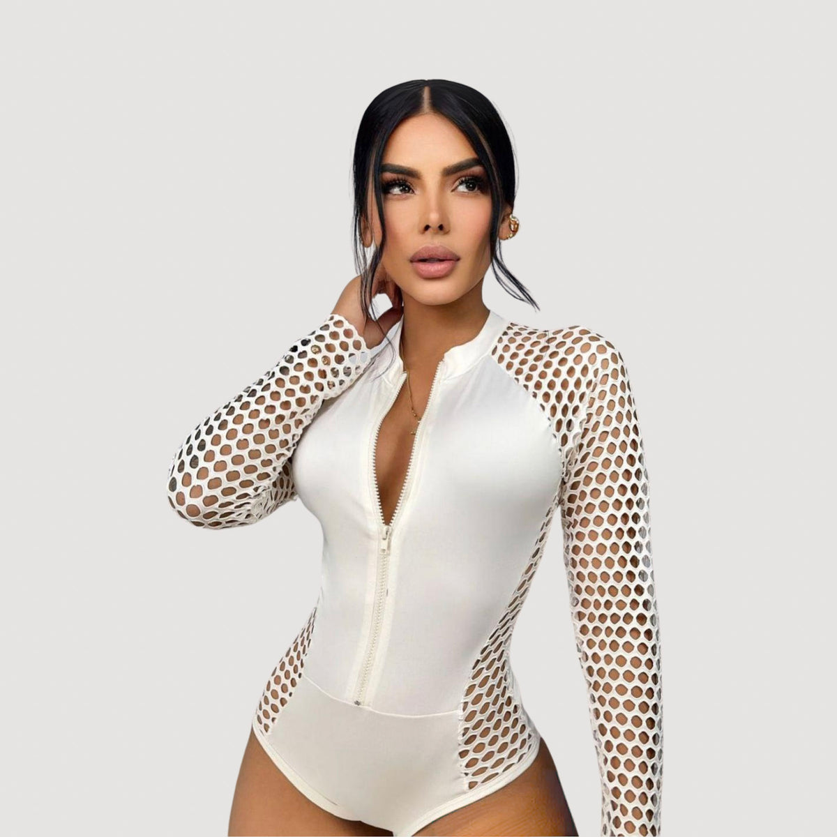 Women's Rave Bodysuit - Long Sleeves Look..