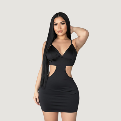 Sexy Cut-Out Waist Lycra Dress