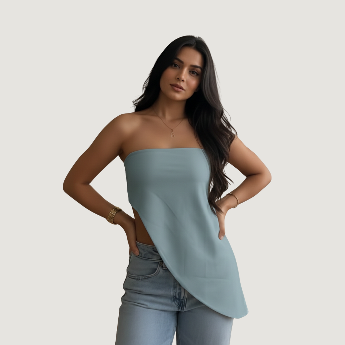 Strapless Bandana Ring Tie Back