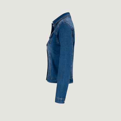 Denim Jeans Jacket with Slim Fit Design