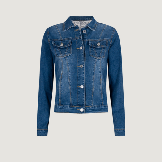 Denim Jeans Jacket with Slim Fit Design