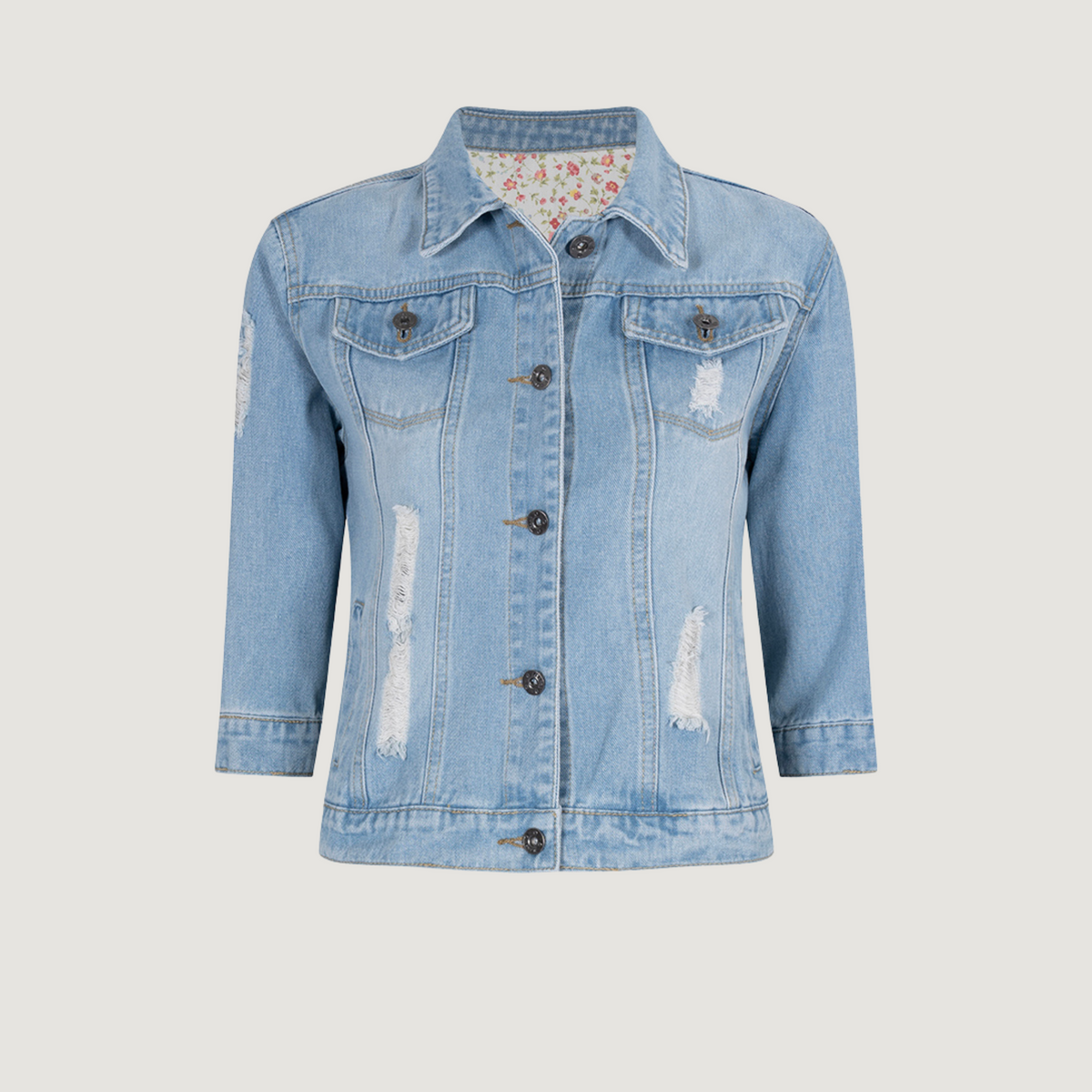 Jean Jacket with 3/4 Sleeves..