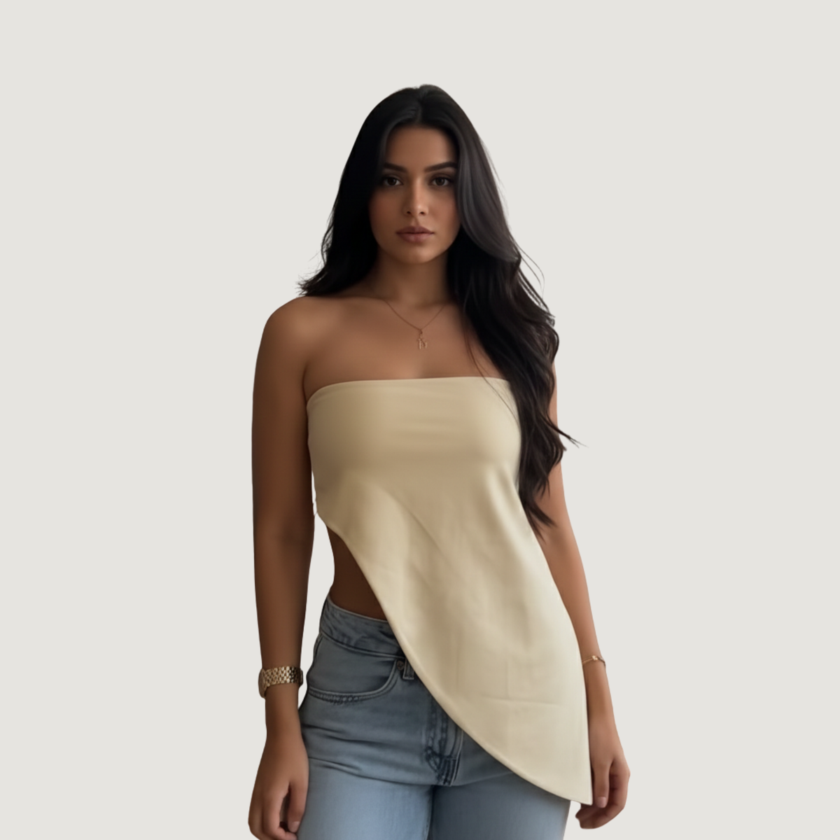 Strapless Bandana Ring Tie Back