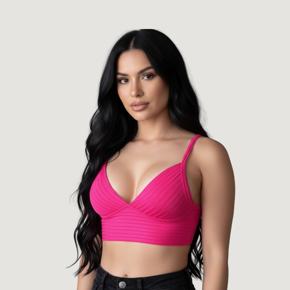 Low-Cut Tank Top with Thick Straps..