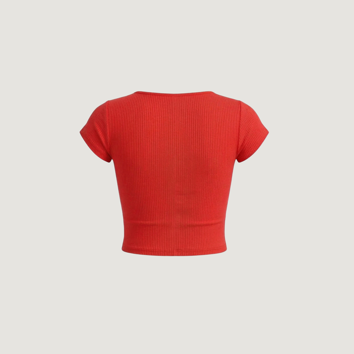Criss Cross Crop Top with Lace-Up Neckline..