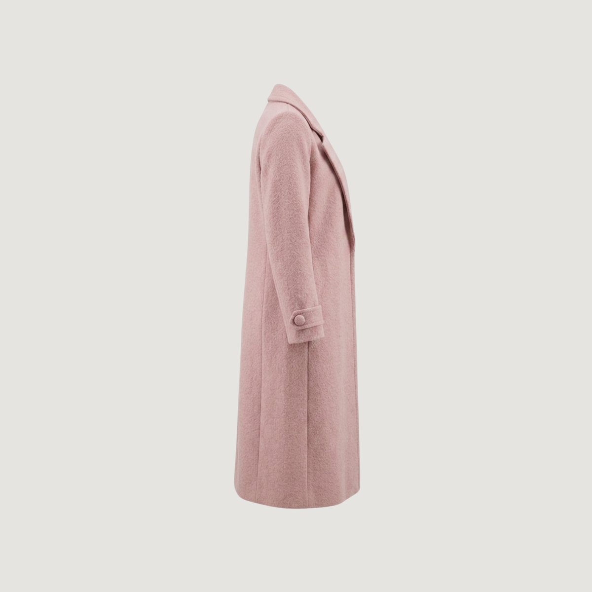 Wool Blend Maxi Trench Coat - Open Front Duster with Pockets