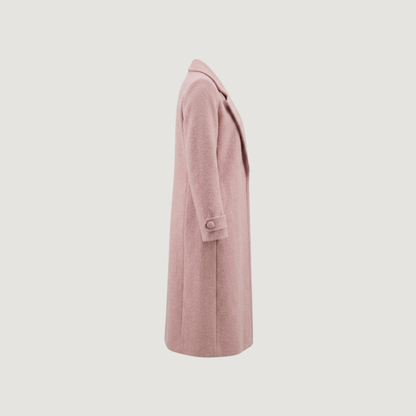 Wool Blend Maxi Trench Coat - Open Front Duster with Pockets