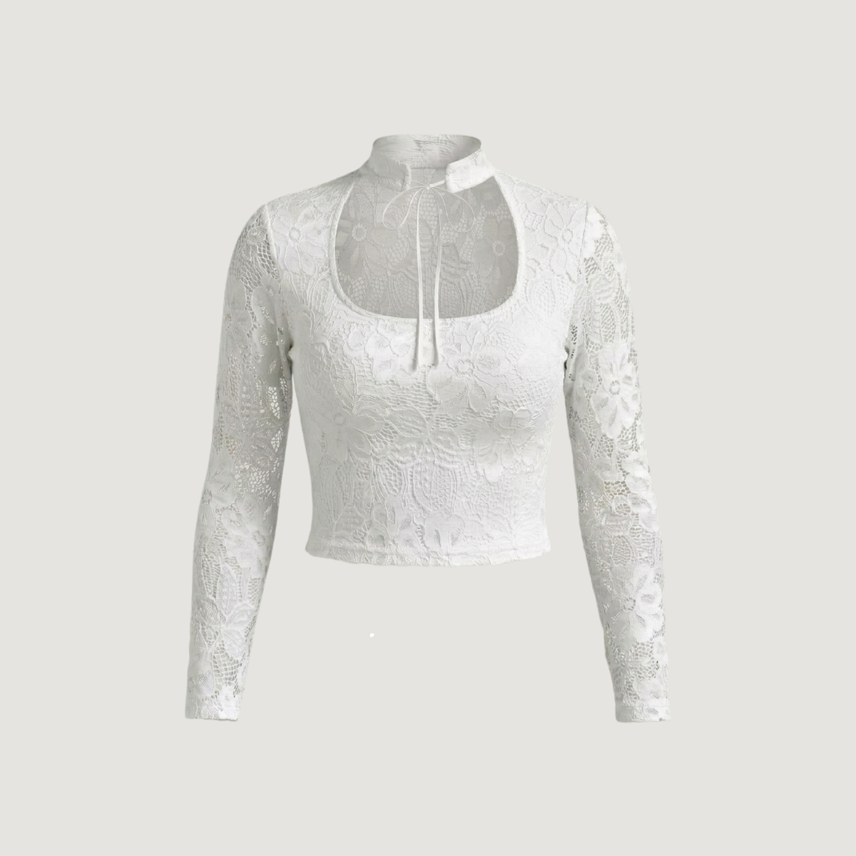 Stretch Lace Top with Sexy Cut-Outs