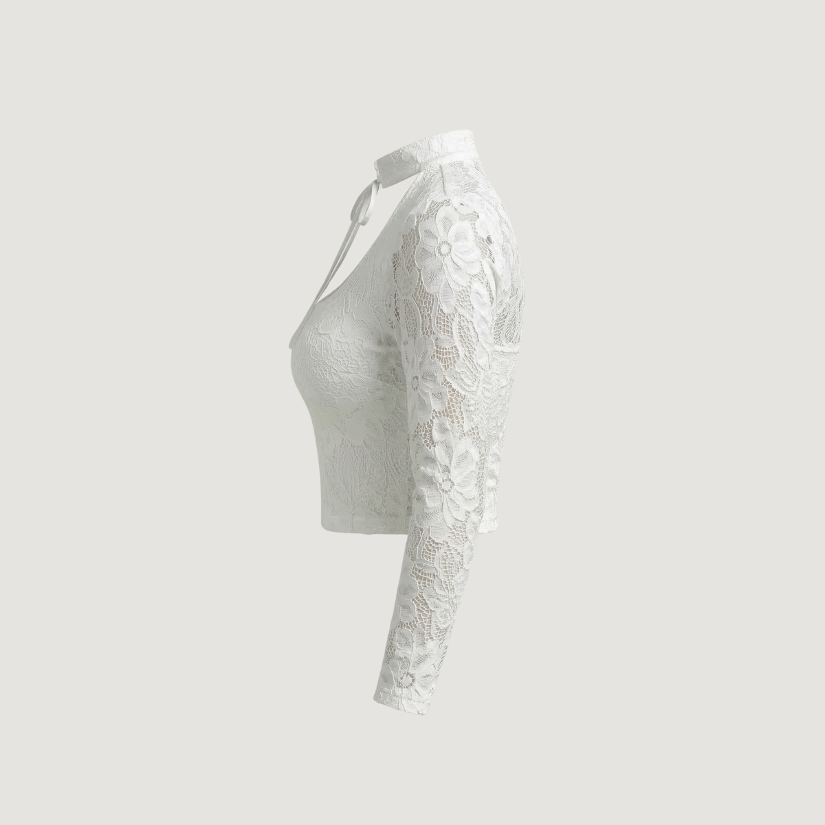 Stretch Lace Top with Sexy Cut-Outs