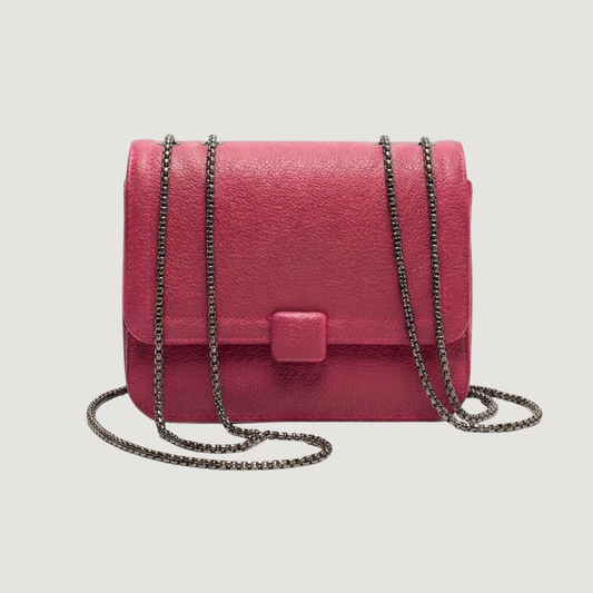 Bold Pink Flap Handbag