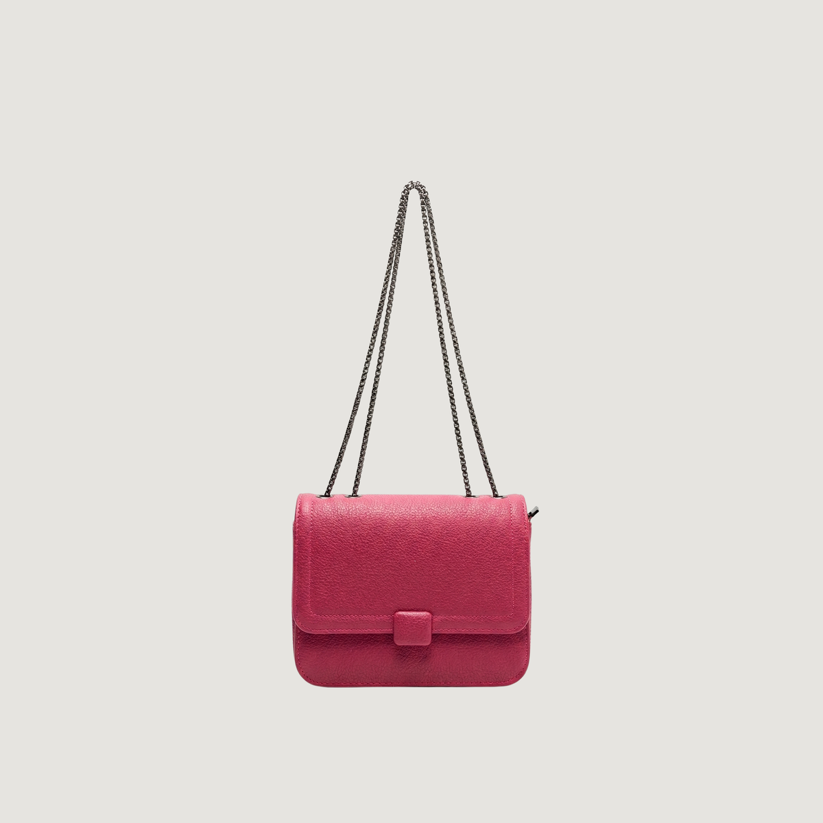 Bold Pink Flap Handbag