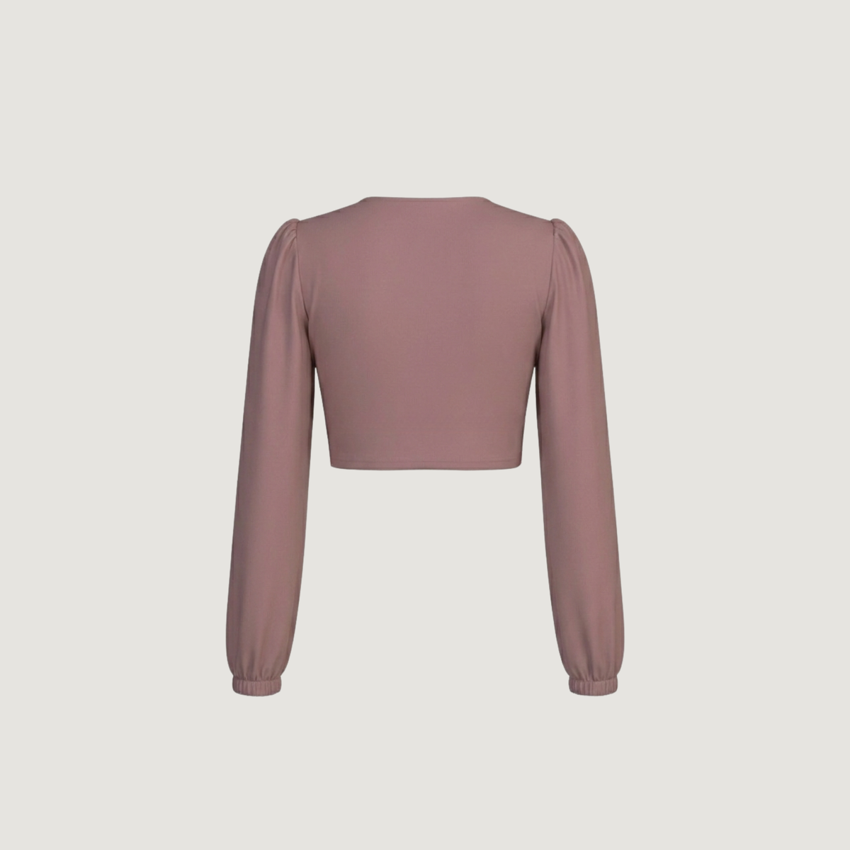 Puffed Sleeve Twist-Front Wrap