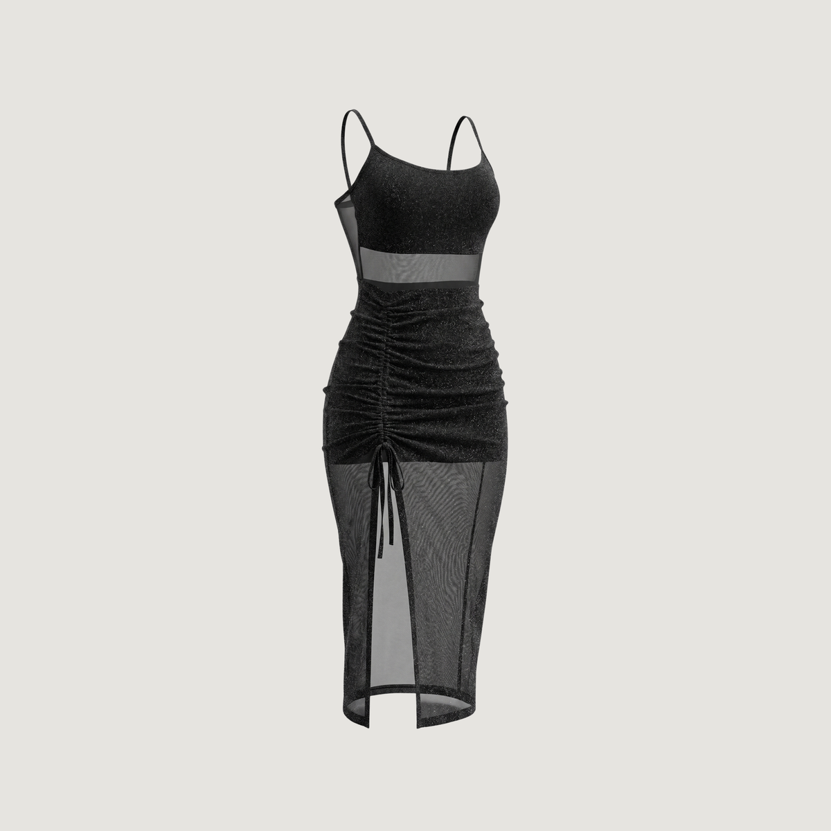 See Through Night Dress-Shiny Mesh