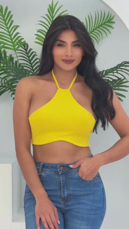 Tank Top with Adjustable Neck Ties